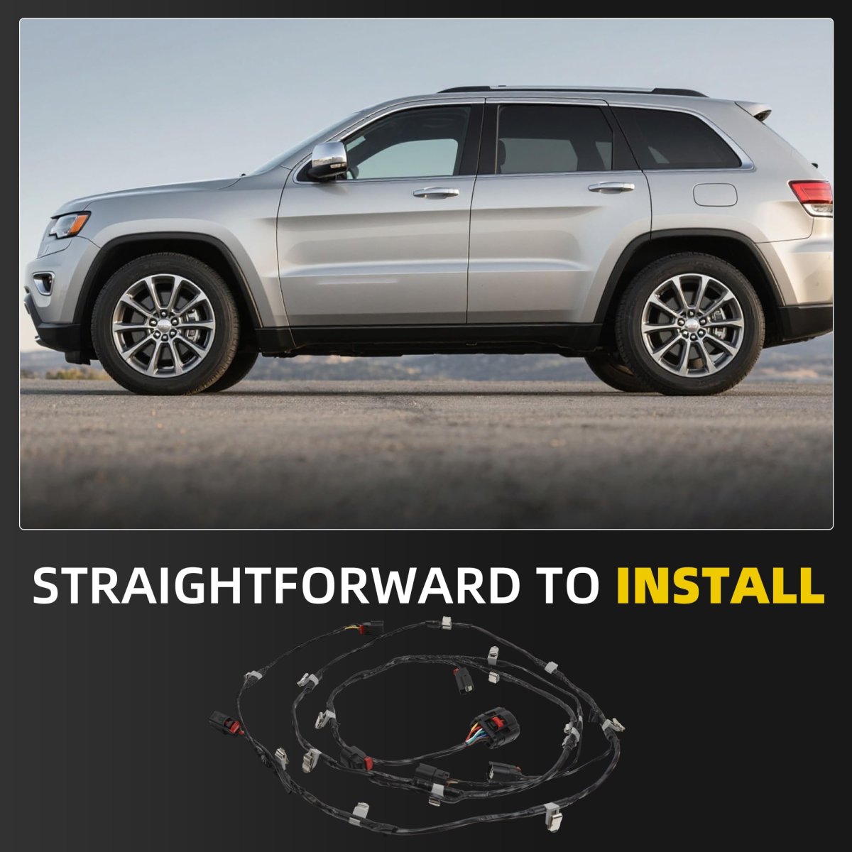 Front Bumper Parking Sensor Fascia Wire Harness For Jeep Grand Cherokee 2016-2021 Wk 2022 Replace 68261975ab 68261975ac