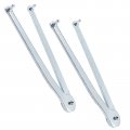 2 Pcs Adjustable Face Spanner Wrench Pin Pliers For Round Nuts With Drill Holes 4mm Dia 7mm To 160mm Range Alloy Steel 