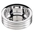Billet Specialties 78230 Polished Long Water Pump 3 Groove Crankshaft Pulley For Small Block Chevy 