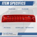 Auto Dynasty Dual Row 18 Led Rear Tail Center High Mount Stop Lamp Third Brake Cargo Light Compatible With Dodge Ram 1500 2500