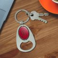 Graphics More University Of Louisville Primary Logo Keychain Chrome Metal Spinning Oval Bottle Opener