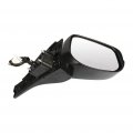 Black Passenger Side View Mirror Smooth With Power Adjustment Manual Folding Compatible For 2010-2014 Honda Insight