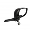 Black Passenger Side View Mirror Smooth With Power Adjustment Manual Folding Compatible For 2010-2014 Honda Insight