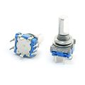2pcs 6mm Metal D Shaft 5 Pins 360 Degree Rotary Encoder W Push Button Switch 