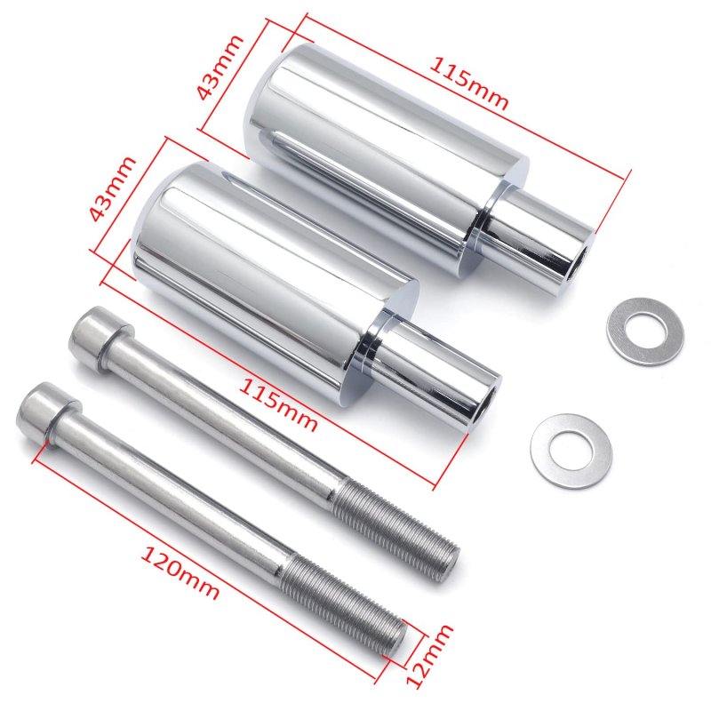Motorcycle Chrome Extended Frame Sliders Crash Protectors For 2003-2006 Hond Cbr 600rr P N Mt219-016a-cd