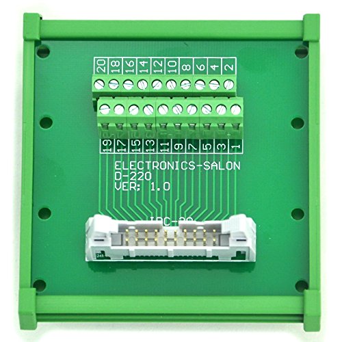 Electronics-salon Idc-20 Din Rail Mounted Interface Module Breakout Board Terminal Block