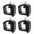 Aa-rack P-ac 4 -01 Set Of Aluminum C-clamps For Non-drilling Truck Rack Camper Shell Installation-black 