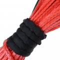 50 X 1 4 Red Synthetic Winch Cable Rope With Half-linked Hook Aluminum Hawse Fairlead Black For Atv Utv