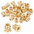 50 Pcs Threaded Inserts M3 X 5mm H 4 4mm Od Brass Metric Knurled Flange T-nuts Female Heat Set Embedment Nut For Plastic And 3d 