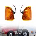 Amber Turn Signal Lights Pair For Kenworth K300 T300 T330 T600 1986 To 2008 Replacement K256-509 P54-1038 K256-509r P54-1038r 