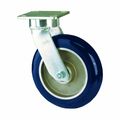 Rwm Casters 65 Series Plate Caster Swivel Kingpinless Urethane On Aluminum Wheel Ball Bearing 1230 Lbs Capacity 6 Dia Width 7-1 