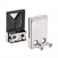 Uxcell Glass Clamp Adjustable 10-12mm Thickness 65x43mm Stainless Steel Flat Back Square Bracket Clip For Balustrade Staircase