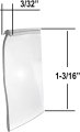 Gordon Glassa Framed Shower Door Bottom Soft Vinyl Sweep Seal Star Insert Shape 36 Inch Long 1-3 16 Strip Height Transparent 3