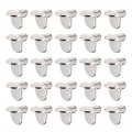 Uxcell Shelf Support Peg 5mm L-shaped Furniture Cabinet Closet Bracket Pegs For Kitchen Book Shelves Supplies Silver Tone 50pcs