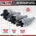 Abn Carbide Hole Cutter Set 6pc Metal Saw Kit For Makings In Various Metals Tipped Hole