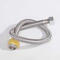 Uxcell 20 Inch Stainless Steel Supply Hose Outer Tube Hot Cold Water Pipe Line Connector For Bathroom Toilet 2pcs