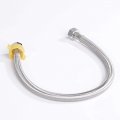 Uxcell 20 Inch Stainless Steel Supply Hose Outer Tube Hot Cold Water Pipe Line Connector For Bathroom Toilet 2pcs