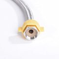 Uxcell 20 Inch Stainless Steel Supply Hose Outer Tube Hot Cold Water Pipe Line Connector For Bathroom Toilet 2pcs
