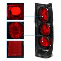 Amerilite Black Replacement Brake Tail Lights Set For Hardbody D21 Passenger And Driver Side