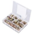 160pcs Spring Hose Clamp 8 Types 6a 17mm Band Type Clip Fastener Assortment For Fixing 