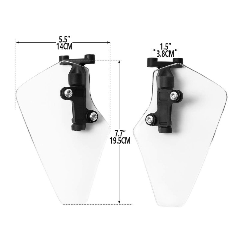Upper And Lower Air Wind Deflectors With Mounting Hardware For Honda Goldwing Gl1800 2018 2023 Clear Abs Plastic Replace 08r73
