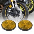 X Autohaux 6pcs 56mm M6x1 0 Orange Plastic Universal Screw Mount Reflective Warning Reflector For Motorcycle Bike