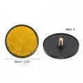 X Autohaux 6pcs 56mm M6x1 0 Orange Plastic Universal Screw Mount Reflective Warning Reflector For Motorcycle Bike