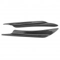 Qiilu Front Bumper Lip Splitter Fins Body Spoiler Canards Exterior Trim 1 Set Universal Fit Carbon Fiber
