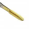 Uxcell Metric Machine Tap M4 X 0 7mm H2 Titanium Coated Ti-coated High Speed Steel 3 Straight Flutes Screw Thread Tapping