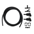 Blue Elf Universal Car Windshield Wiper Washer Squirter Nozzle Spray Jet Kit Fluid Hose And Connectors Replace 5303833aa 