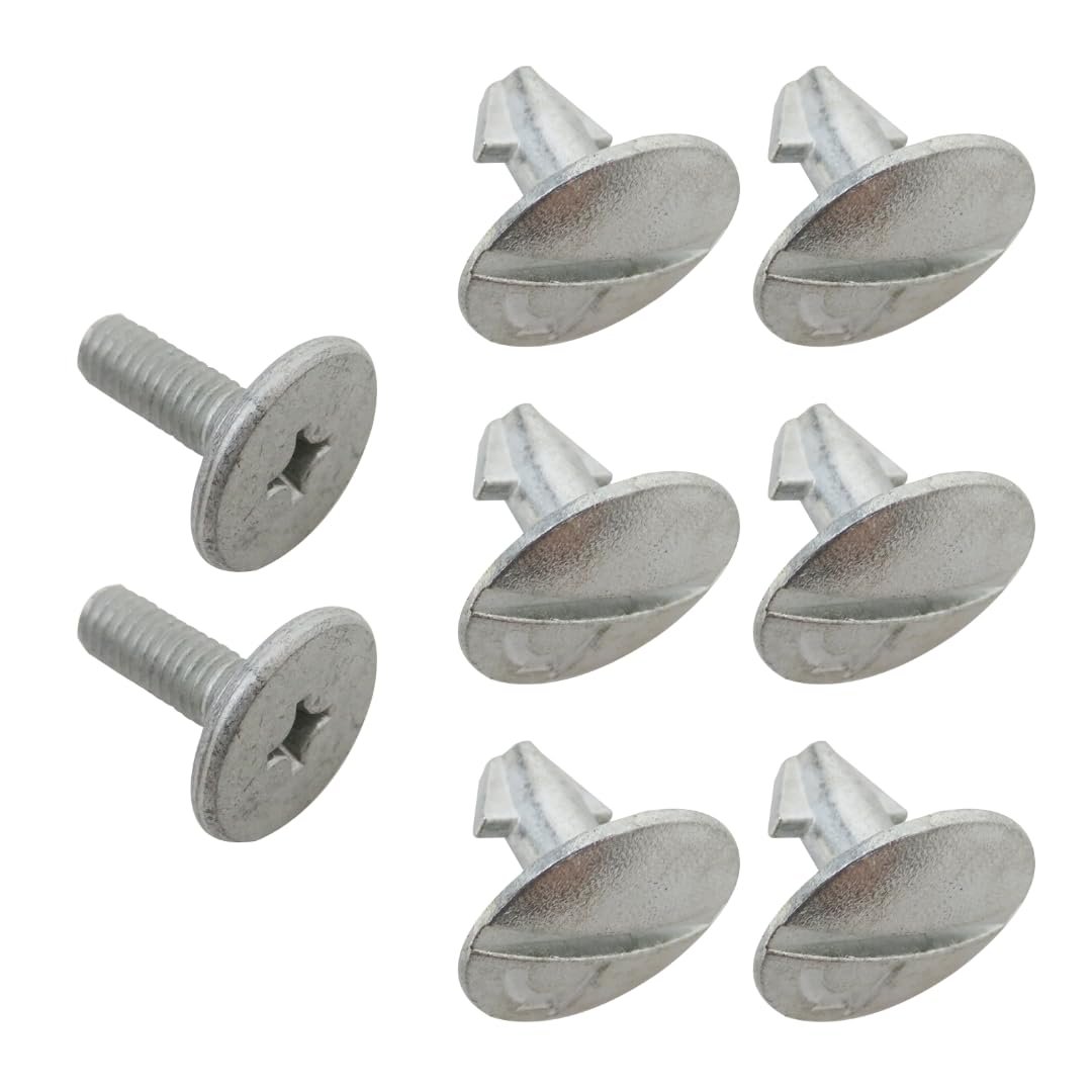 Upgrade 6 Pack Lower Engine Cover Pin Screws With 2 Radiator Support Splash Shield Bolts Compatible For Honda Accord Civic Cr-v
