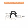 Uxcell 16pcs 18mm 11 16 Cable Clamp Rubber Pipe Strap Cushioned 304 Stainless Steel Hose U Shape Metal Tube Holder For Wire