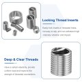 50pcs Wire Thread Inserts 3 8-16 Unc 2d 4 304 Stainless Steel Helical Type Coiled Repair Kit Screw Threaded Sleeve Sheath For
