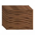 Fasa De Waves Decorative Vinyl 18in X 24in Backsplash Panel In Oil-rubbed Bronze 5 Pack 