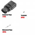 Uxcell 1 Set No 1j0973814 8 Pin Sealed Male Jpt Connector Kit Adapter Plug Clip Replacement For Vw Audi