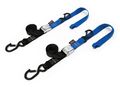 Powertye 29623-s Blue Black 1 2 X 6ft Cam Buckle Soft-tye Secure Latch Tie-downs With Integrated Soft Hooks 