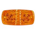 Partszone 13x Trailer Marker Led Light Double Bullseye Amber Red 10led Clearance Bulls Tiger Eye 