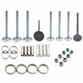 Engine Valve Kit Compatible With Kubota V1505 Guides Intake Valves Exhaust Seats Replacement