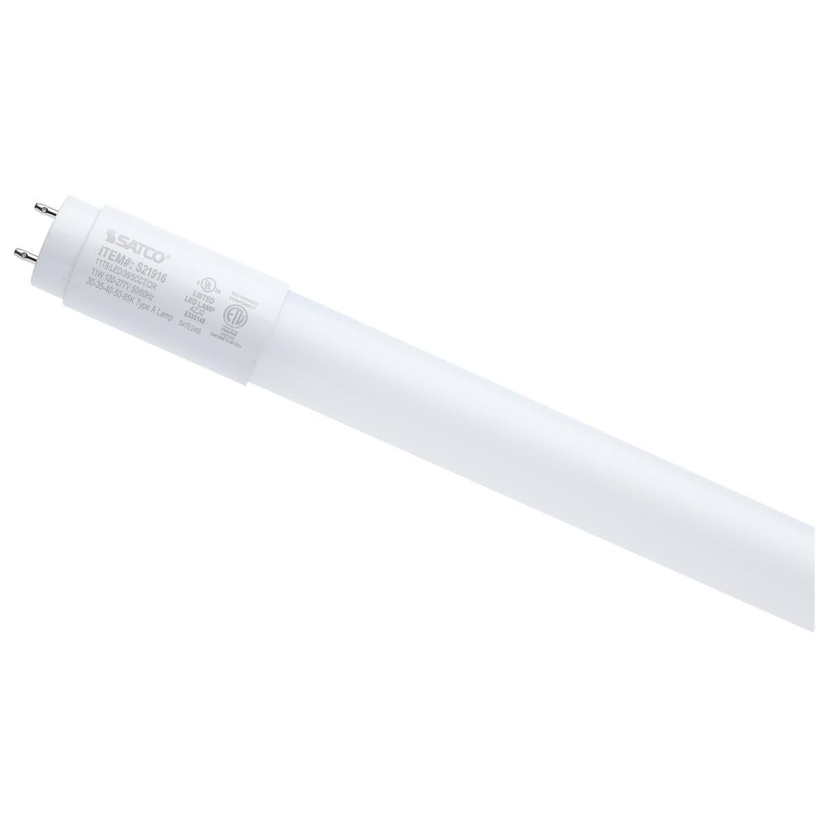 3 Ft 11w T8 Led G13 Base Cct Selectable Frosted Type A Bulb S21916 Soft White To Daylight 50000 Hour Rated Life