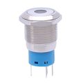 Werfamily 19mm Momentary Push Button Switch 1no 1nc Spdt On Off Waterproof Stainless Steel Metal Round Flat Top With Yellow Dot