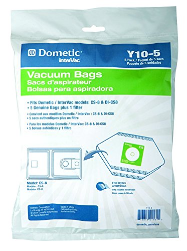 5 Replacement Hypo Allergenic Dust Bags & 1 Motor Filter for Intervac CS6 CS8