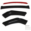 Universal Car Front Bumper Lip Spoiler Splitter Black And Red 2 Layer Matte Glossy 
