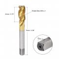 Uxcell Spiral Flute Threading Tap M10 X 1 Metric Hss High Speed Steel Titanium Plated Machine Thread Screw 3 Flutes Tapping