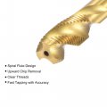 Uxcell Spiral Flute Threading Tap M10 X 1 Metric Hss High Speed Steel Titanium Plated Machine Thread Screw 3 Flutes Tapping