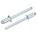 50pcs 3 16 X3 8 Countersunk Head Blind Rivets Zinc-plated Carbon Steel Grip And Mandrel Cap Silver 