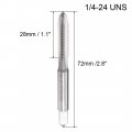Uxcell Machine Tap 1 4-24 Uns Thread 2b Class High Speed Steel Screw Taps Threading Tapping Tool