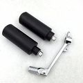 Chromed Brake Pedal Lever And Black Frame Slider For 1999 To 2006 Honda Cbr 600 F4 F4i 