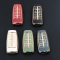 Sanrily Golden-edge 8 Button Key Fob Cover For Genesis Gv80 2021 2022 G80 Gv70less Full Protection Key Case With Leather