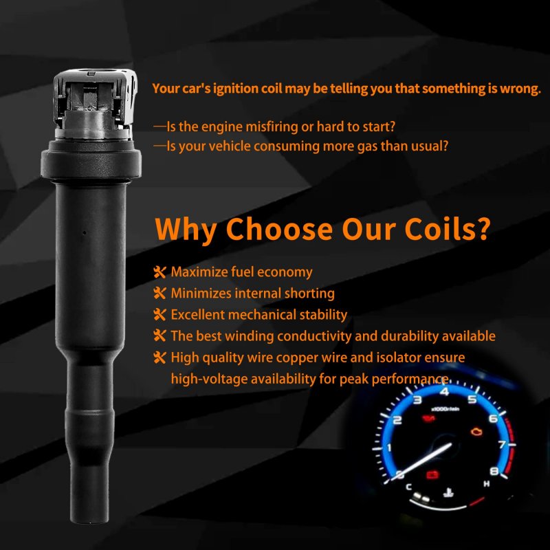 Ignition Coil Pack 8pcs For Bmw 545i 550i 5ci 650i 745i 750i 750li Alpina B6 B7 M5 M6 X5 X6 4 4l 4 8l Replaces 0221504470