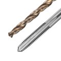 Tap And Drill Bit Set 2pcs 8-32 Unc Straight Flute Thread Screw Taps 3 3mm Twist Bits Uncoated Roasted Yellow Hss-6542 M35 